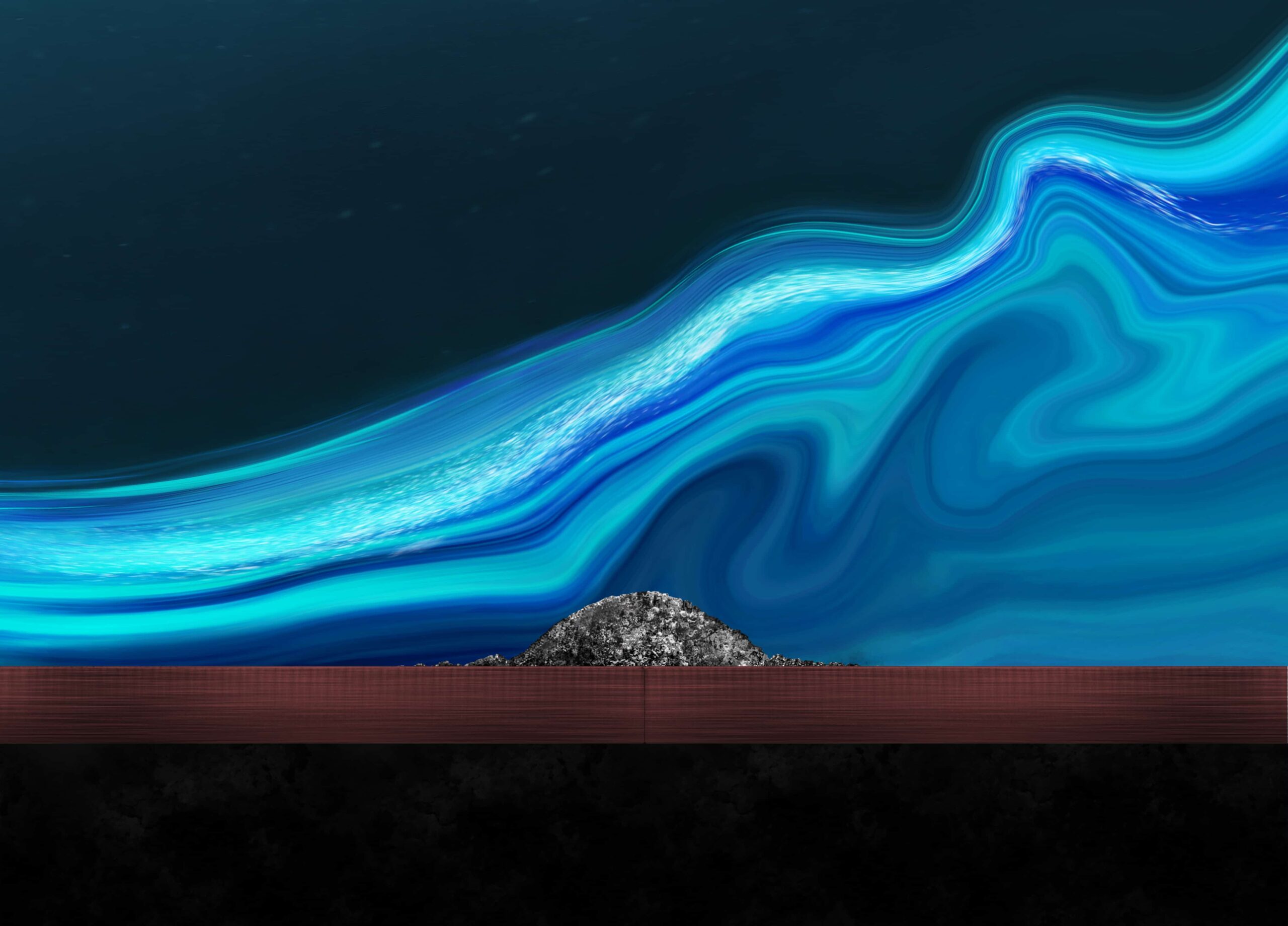 Before the SeamFlow weld fairing system has been applied to the seam