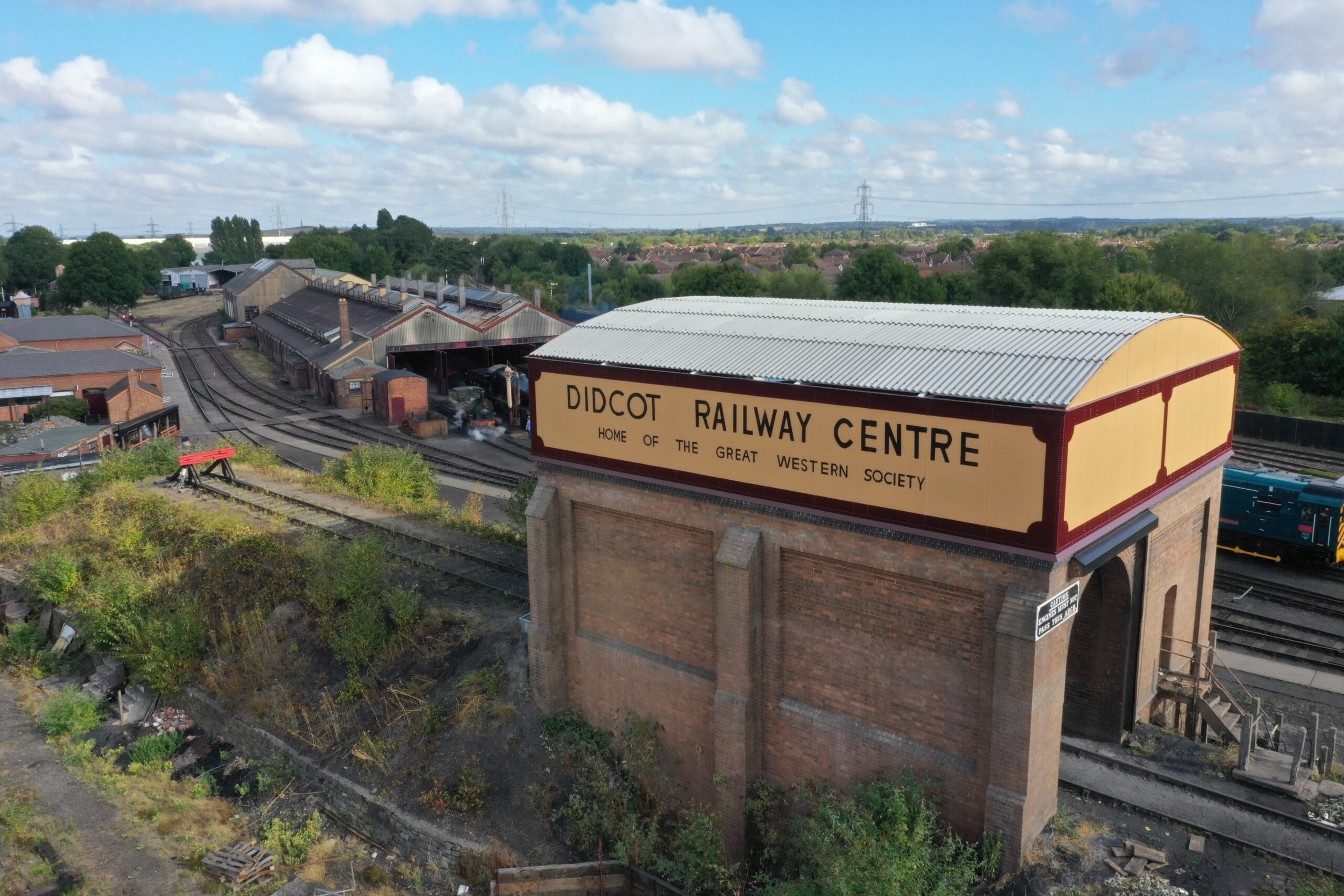 Steam train refuelling tower restoration