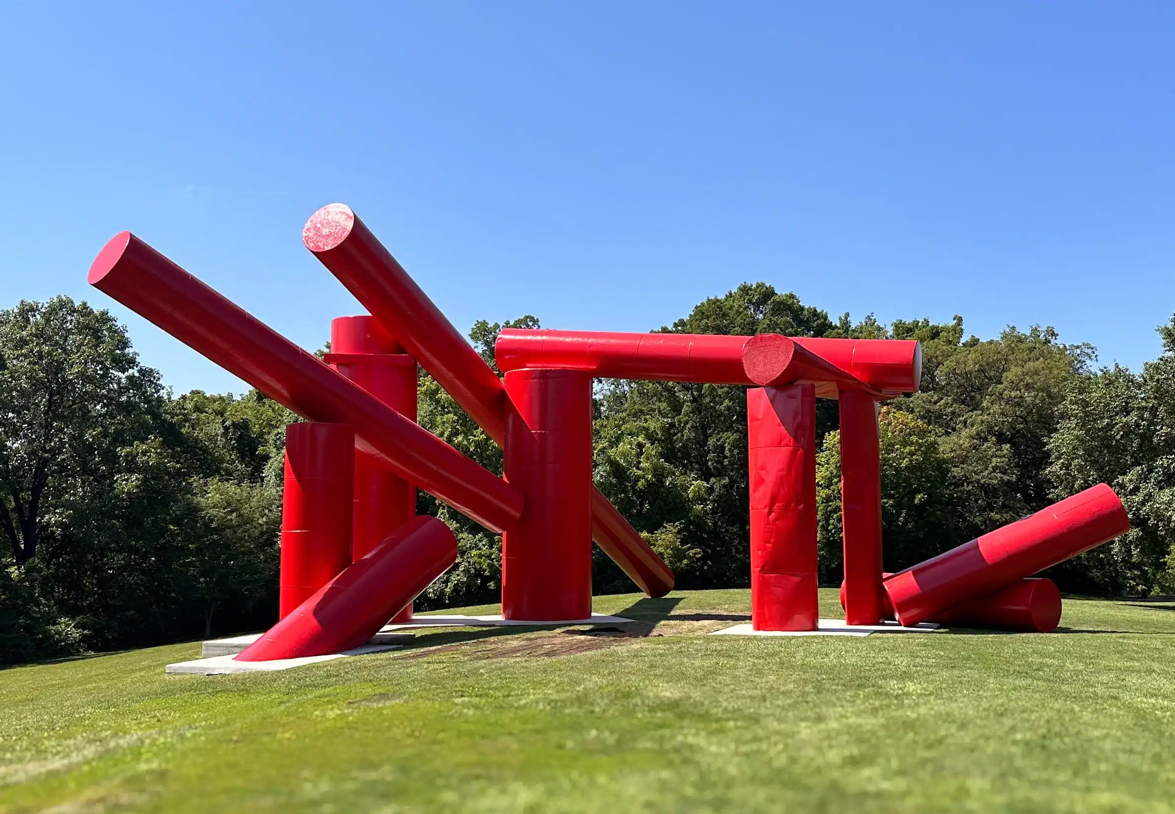 The Way art piece at Laumeier Sculpture Park in St. Louis, Missouri after restoration
