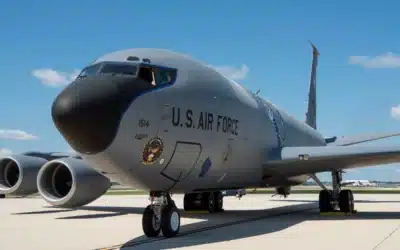 Historic KC-135 aerial refuelling aircraft repaint