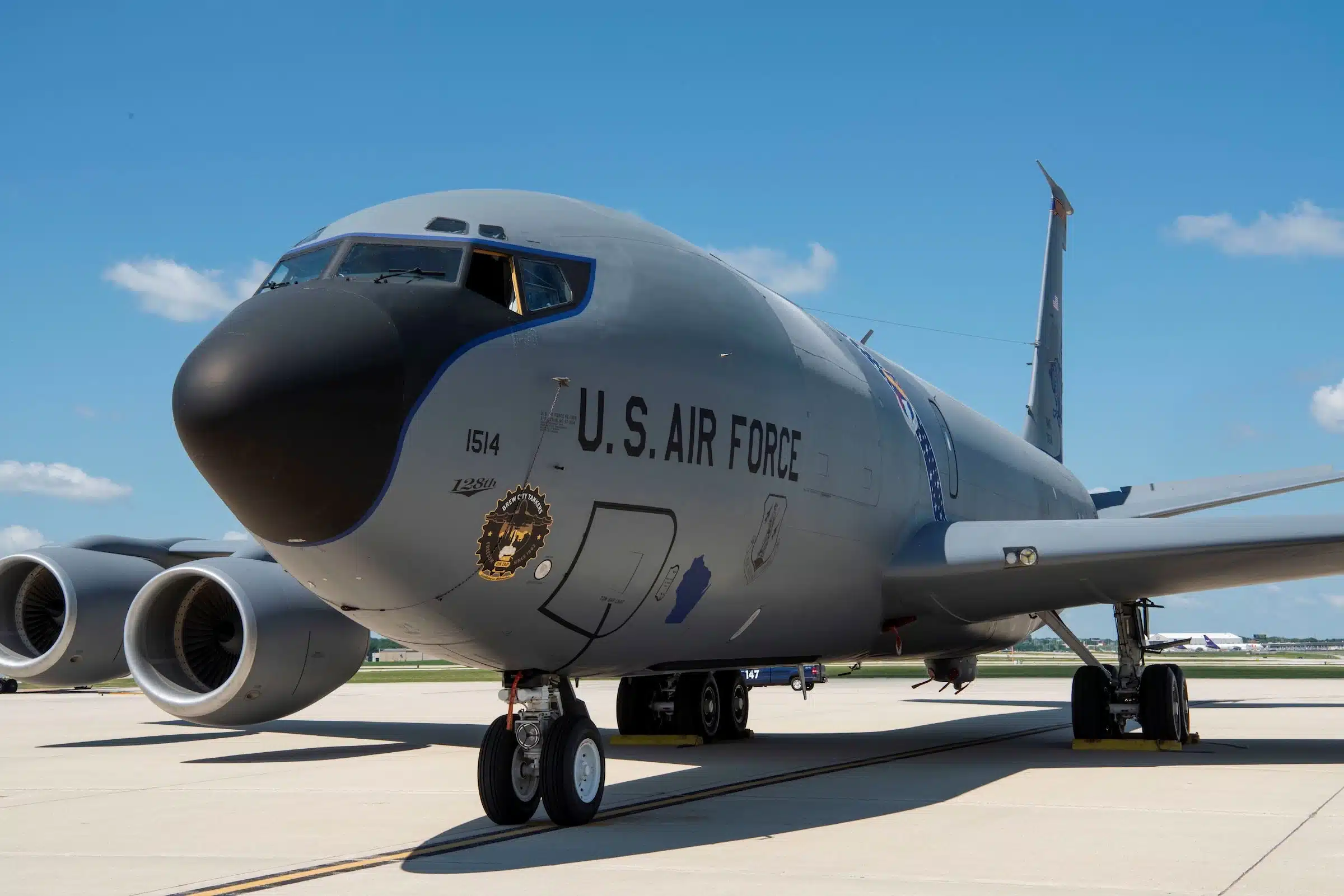 Boeing KC-135 Stratotanker aircraft repainted