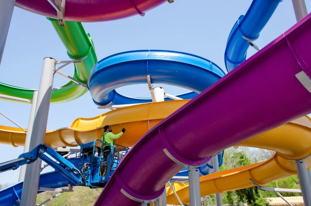 A water side undergoing refurbishment