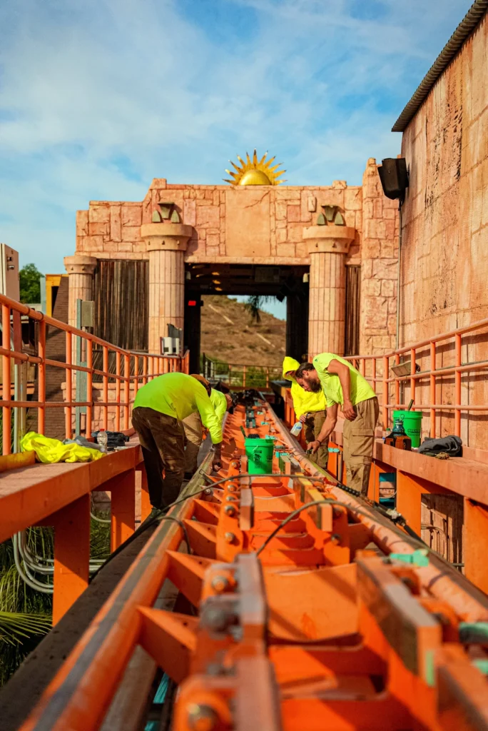 Each site comes with unique access requirements, surface preparation challenges, ride configurations and crew safety considerations