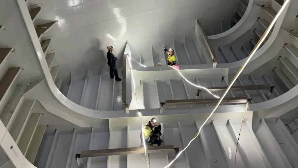 Interior of a Eolmed floater painted with Jotun's coatings