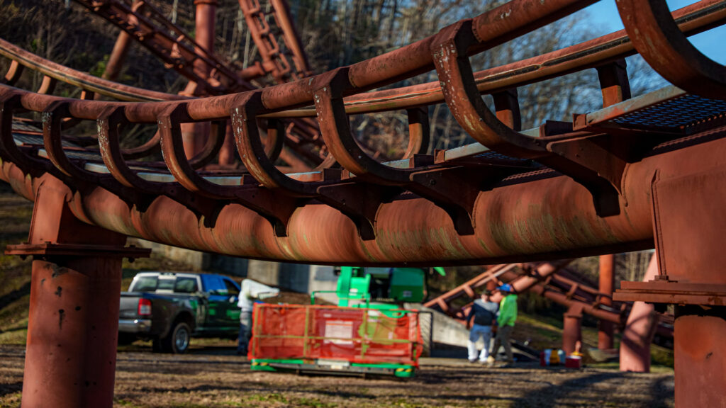 The Tennessee Tornado roller coaster at Dolllywood