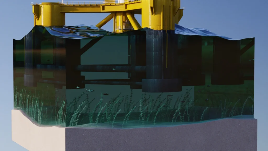 The splash zone is the most corrosive area for floating offshore wind towers